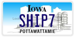 SHIP7  license plate in IA