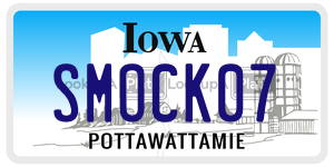 SMOCK07  license plate in IA