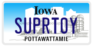 SUPRTOY  license plate in IA