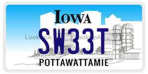 SW33T  license plate in IA