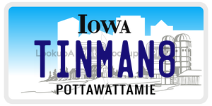 TINMAN8  license plate in IA