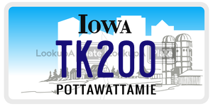TK200  license plate in IA