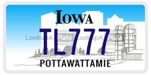 TL777 license plate in Iowa