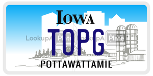 TOPG  license plate in IA