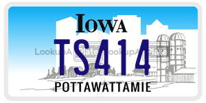 TS414  license plate in IA