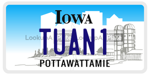 TUAN1 license plate in Iowa