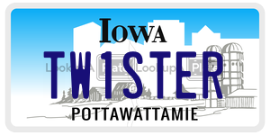 TW1STER  license plate in IA