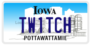 TW1TCH  license plate in IA