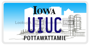 UIUC  license plate in IA