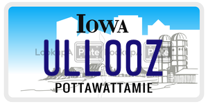 ULL00Z  license plate in IA