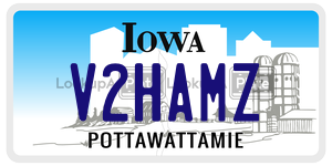 V2HAMZ  license plate in IA