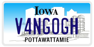 V4NGOGH  license plate in IA