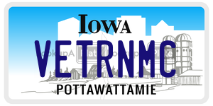VETRNMC license plate in Iowa