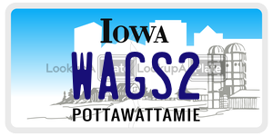 WAGS2  license plate in IA