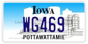WG469  license plate in IA