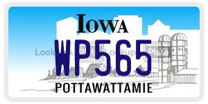 WP565  license plate in IA