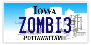 Z0MBI3  license plate in IA