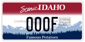 000F  license plate in ID