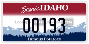 00193  license plate in ID