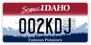 002KDJ  license plate in ID
