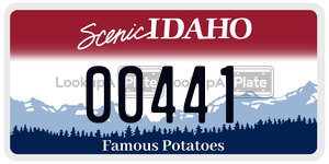 00441  license plate in ID