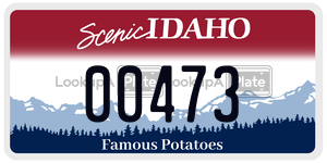 00473 license plate in Idaho