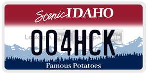 004HCK  license plate in ID