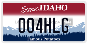 004HLG  license plate in ID