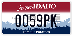 0059PK  license plate in ID