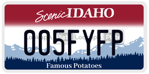 005FYFP  license plate in ID
