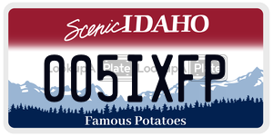 005IXFP  license plate in ID