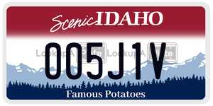 005J1V  license plate in ID