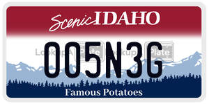 005N3G  license plate in ID