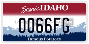 0066FG  license plate in ID