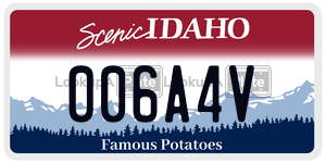 006A4V  license plate in ID