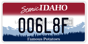 006L8F  license plate in ID