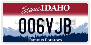 006VJB  license plate in ID
