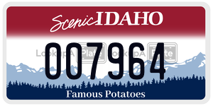 007964  license plate in ID