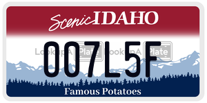 007L5F  license plate in ID