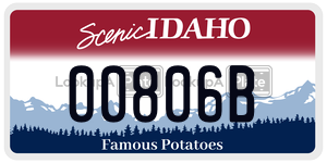 00806B  license plate in ID