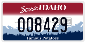 008429  license plate in ID