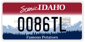 0086TL  license plate in ID