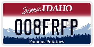 008FRFP  license plate in ID