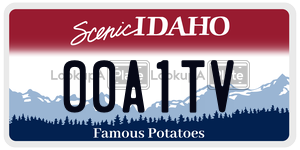 00A1TV  license plate in ID