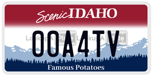 00A4TV  license plate in ID