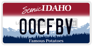 00CFBV  license plate in ID