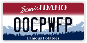 00CPWFP  license plate in ID