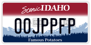 00JPPFP  license plate in ID