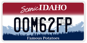 00M62FP  license plate in ID
