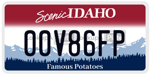 00V86FP  license plate in ID